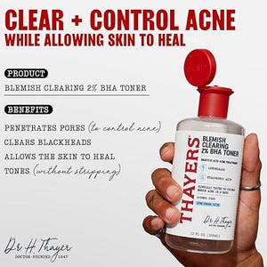 Thayers Blemish Clearing Salicylic Acid Toner – Witch Hazel, Alcohol-Free, 12oz
