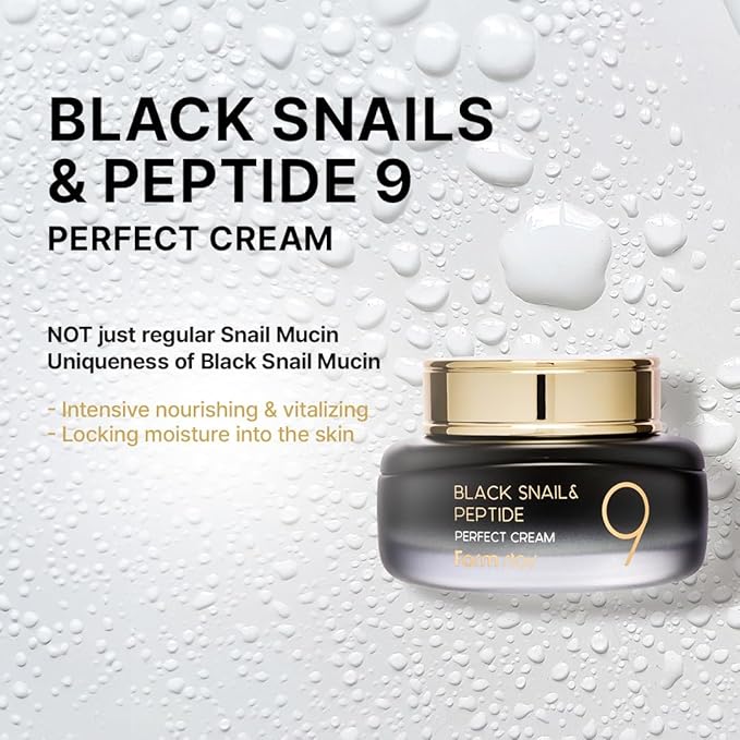FARMSTAY Black Snail & Peptide Cream – Anti-Aging Korean Moisturizer, 1.85oz