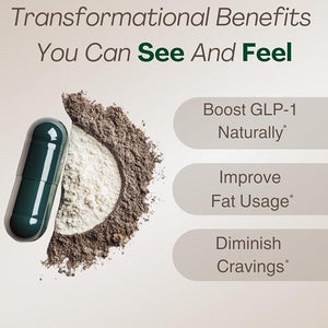 GLP-1 Support Supplement for Women & Men – Hunger & Metabolism Support with Probiotics, Prebiotics & Botanicals – 60 Capsules