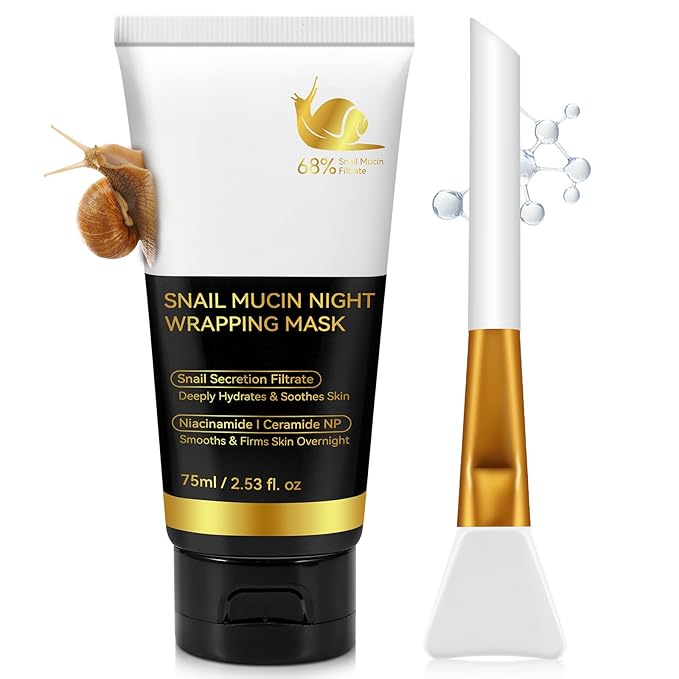 Snail Mucin Overnight Peel Off Mask – Intensive Hydrating & Firming, 2.53oz