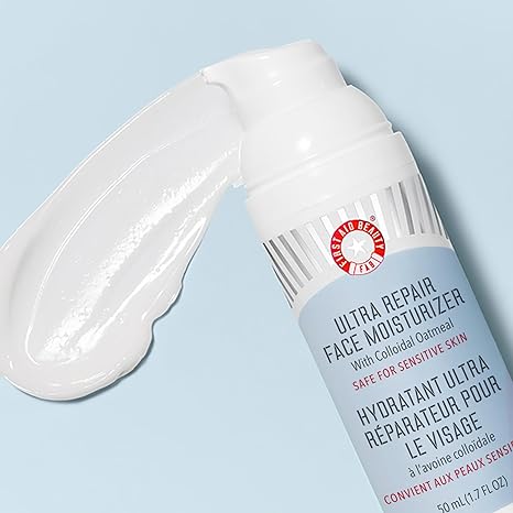 First Aid Beauty Ultra Repair Face Moisturizer – Lightweight, Soothing Colloidal Oatmeal, Ceramides, Shea Butter, Non-Comedogenic, 1.7 oz