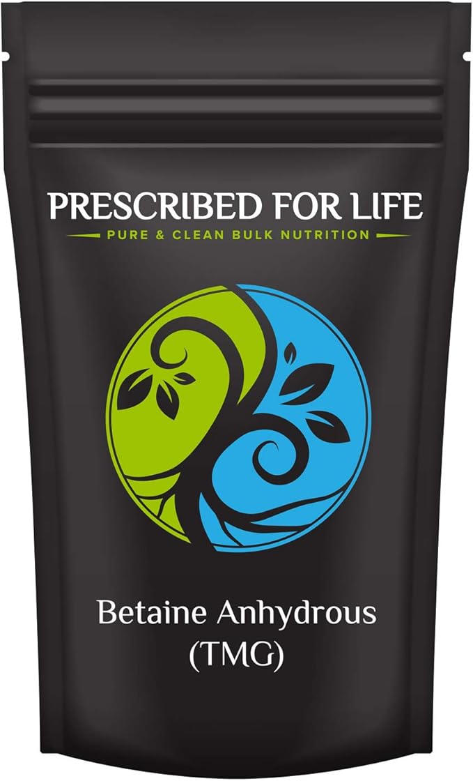 Prescribed For Life Betaine Anhydrous (TMG) – Pure Trimethylglycine Powder, 340g