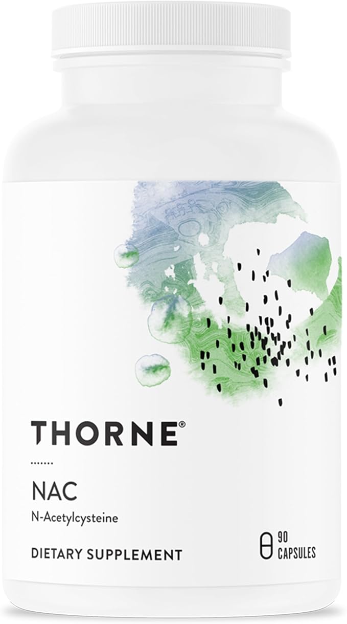 THORNE NAC 500mg – Lung, Immune, Liver & Kidney Support – Antioxidant & Mucus Relief – Non-GMO, Gluten-Free – 90 Capsules