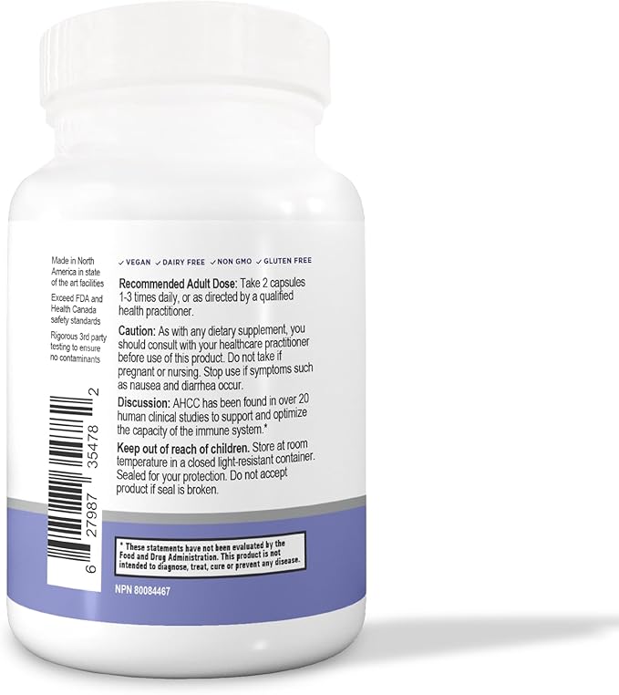Papillex AHCC Supplement – Maximum Strength Immune & NK Cell Support – 60 Vegan Capsules