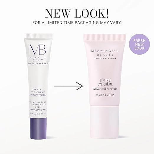Meaningful Beauty Lifting Eye Crème Advanced Formula – Firming, Anti-Aging, Under Eye Bags, Peptides, Hyaluronic Acid, 0.5 oz