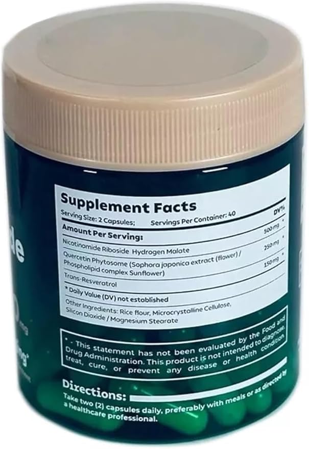 Reus Research NAD+ Nicotinamide Supplement – Advanced LipoNAD with Resveratrol – Anti-Aging, Skin & Cellular Energy Support – High Absorption