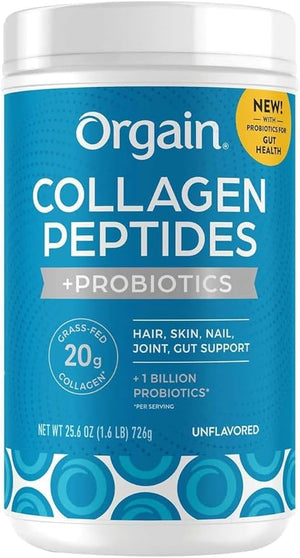 Orgain Collagen + Superfoods – 20g Grass-Fed Collagen Peptides with Vitamin C – Unflavored, Non-GMO, Gluten-Free – 25.6 oz