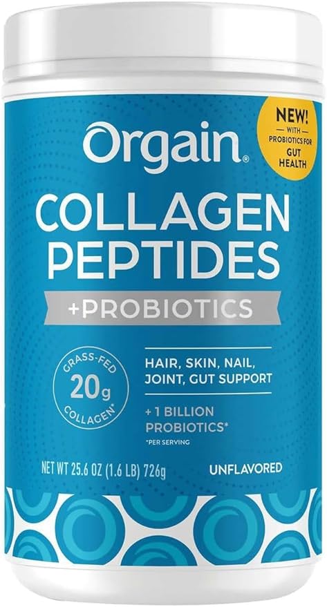 Orgain Collagen + Superfoods – 20g Grass-Fed Collagen Peptides with Vitamin C – Unflavored, Non-GMO, Gluten-Free – 25.6 oz