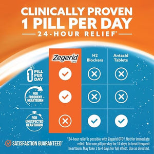 Zegerid OTC Capsules – 42 Count – Omeprazole 20mg + Sodium Bicarbonate – Dual-Action PPI for 24-Hour Frequent Heartburn Relief – Acid Reducer with Fast Absorption