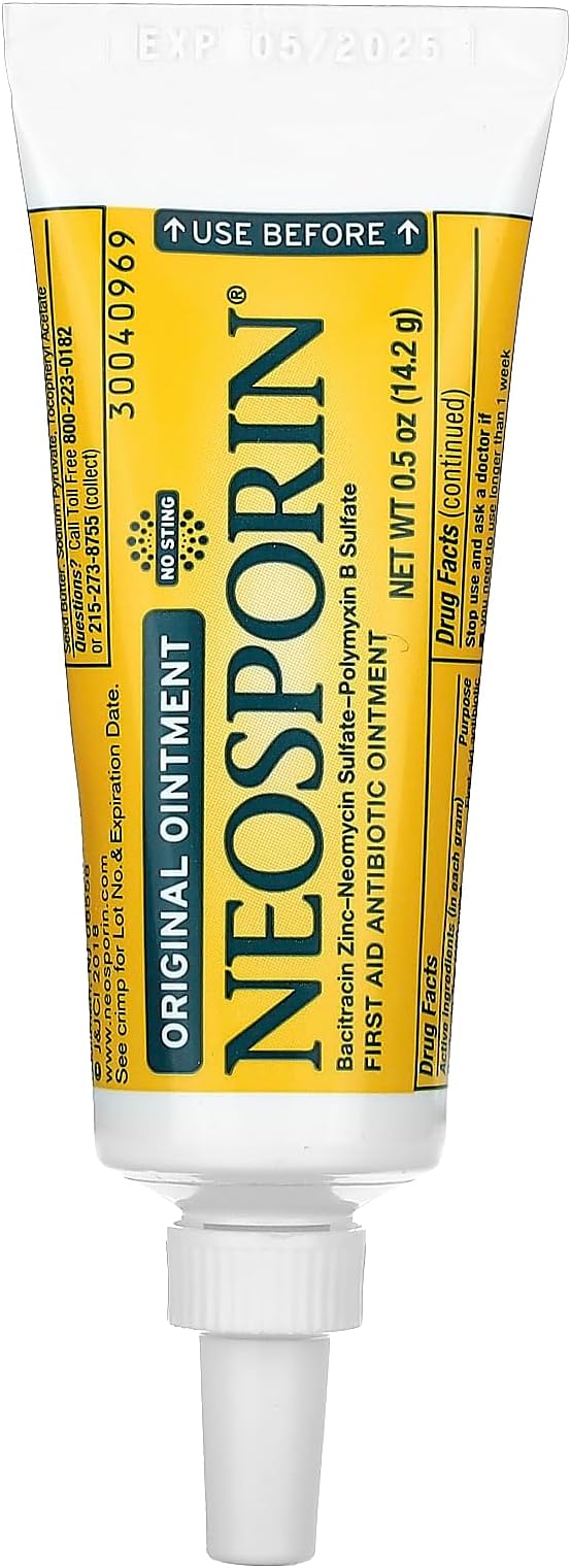Neosporin Original Antibiotic Ointment – 0.5 oz – 24-Hour Infection Protection for Minor Cuts, Scrapes & Burns