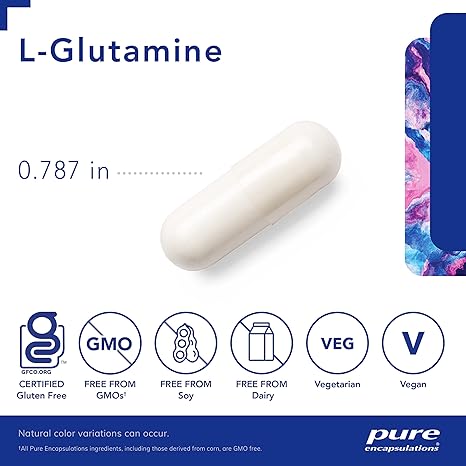 Pure Encapsulations L-Glutamine – 500 mg, Immune & Digestive Support, 90 Capsules, Free-Form L-Glutamine