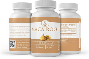 Pure Original Ingredients Maca Root – Lab Verified Peruvian Maca Supplement – No Additives or Fillers – Energy, Mood & Hormonal Balance – 100 Capsules