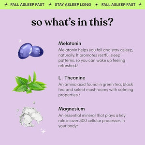 Lemme Sleep Gummies – 5mg Melatonin, Magnesium, Elderberry, Chamomile, Lavender & L-Theanine – Berry Flavor – Drug-Free Sleep Aid – 60 Gummies