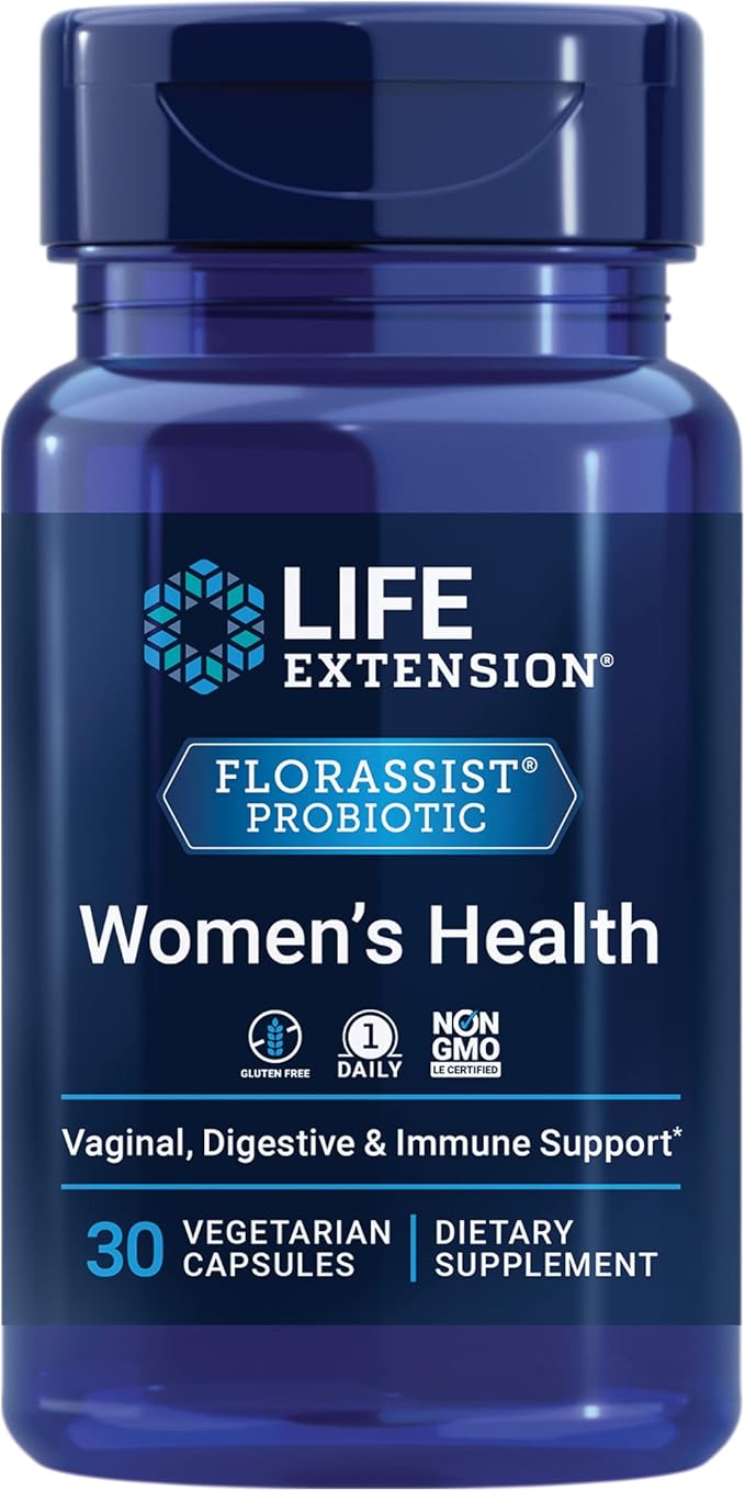 Life Extension FLORASSIST® Probiotic for Women – Vaginal, Digestive & Immune Health – Once-Daily, Gluten-Free, Non-GMO – 30 Capsules