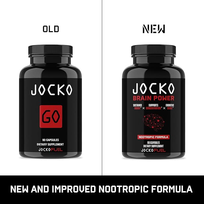 Jocko Fuel Brain Power Nootropic Supplement – Memory, Focus & Clarity Pills with L-Theanine, Alpha-GPC, L-Carnitine & Caffeine – 90 Capsules