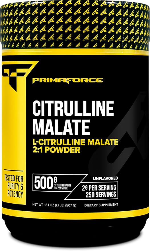 PrimaForce L-Citrulline Malate Powder – Unflavored, 500 Grams, Vegan & Non-GMO