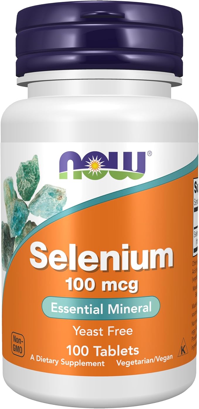 NOW Selenium 100mcg (L-Selenomethionine) – Antioxidant & Immune Support – 100 Vegan Tablets