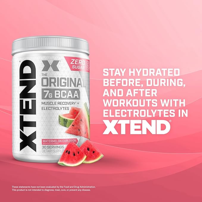 Xtend XTEND Original BCAA Powder – 7g BCAAs & 2.5g L-Glutamine, Sugar-Free, Post-Workout Muscle Recovery, 30 Servings