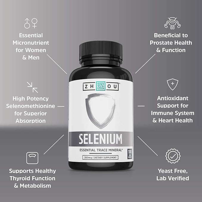 Selenium 200mcg – Thyroid, Immune, Antioxidant & Prostate Support – 180 Tablets