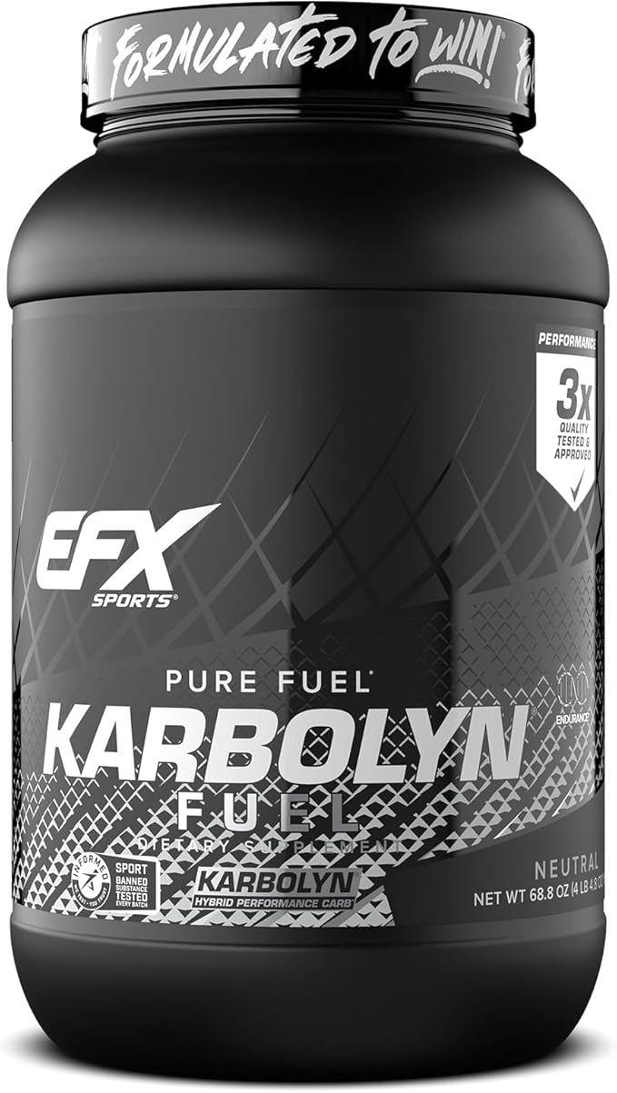 EFX Sports Karbolyn Fuel – Fast-Absorbing Carbohydrate Powder, Stimulant-Free, 39 Servings, Neutral Flavor