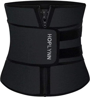 HOPLYNN Neoprene Sweat Waist Trainer Corset, Trimmer Shaper Belt for Women, Double Velcro, Tummy Control