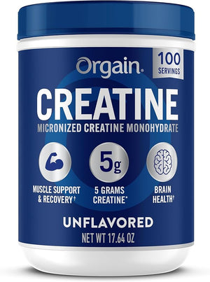Orgain Creatine Monohydrate Micronized Powder – Unflavored, Vegan, 100 Servings