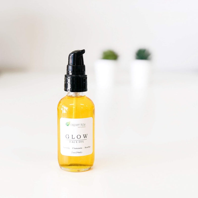 Glow Turmeric & Rosehip Face Oil – Organic Brightening & Calming Serum, 2oz
