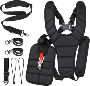 2 Pcs Padded Double Shoulder Strap Belt, Adjustable Trimmer Shoulder Strap for Brush Cutter, Lawn Mower, Blower