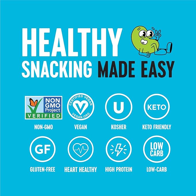 The Only Bean Crunchy Dry Roasted Edamame Snacks – Sea Salt, 11g Protein, Keto, Low Carb, Gluten-Free, 10 Pack