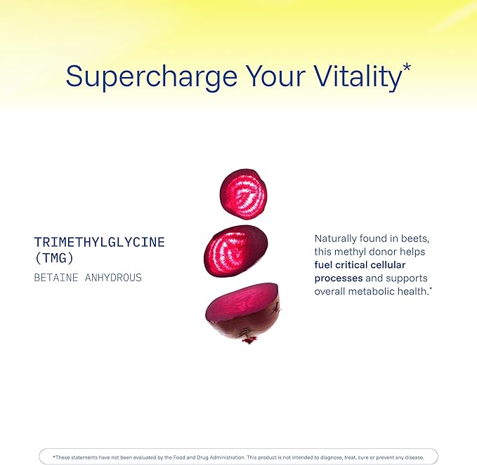 ProHealth Longevity TMG Supplements – Betaine Anhydrous, 1,000 mg, 120 Tablets, Methylation Support