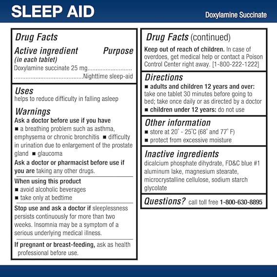 Puregen Labs Sleep Aid – Doxylamine 25mg – 225 Tablets – Non-Habit Forming, Nighttime Support, Made in USA