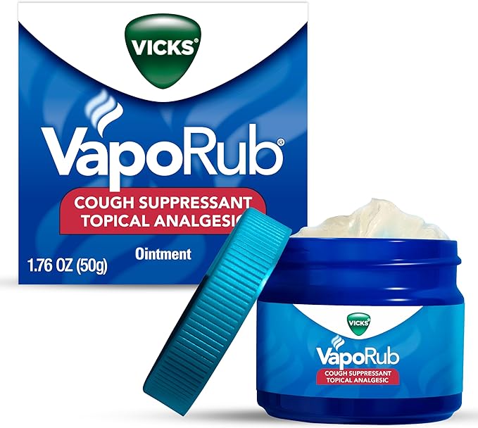 Vicks VapoRub Original – 1.76 oz – Medicated Chest Rub Ointment for Cough, Cold, and Muscle Aches