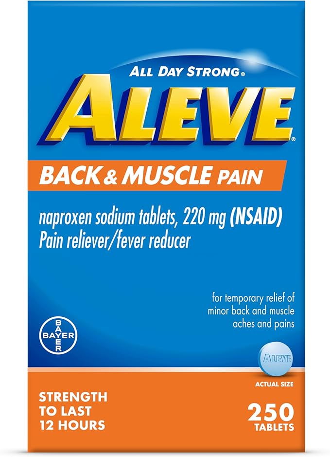 Aleve Back & Muscle Pain Relief Tablets – 250 Count