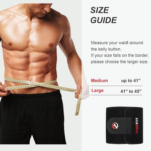Viyafit Waist Trimmer Belt, Premium Adjustable Waist Trainer for Women & Men, Sweat Belt, Back Support