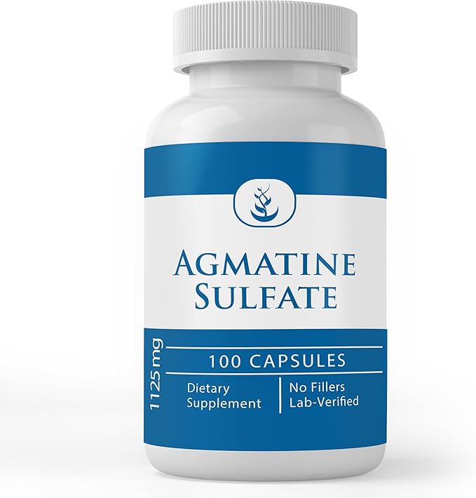 PURE ORIGINAL INGREDIENTS Agmatine Sulfate – 100 Capsules, Pure, No Additives, Lab Verified