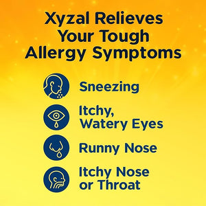 Xyzal 24 Hour Allergy Relief Tablets – Original Prescription Strength Antihistamine, Levocetirizine 5 mg, 55 Count