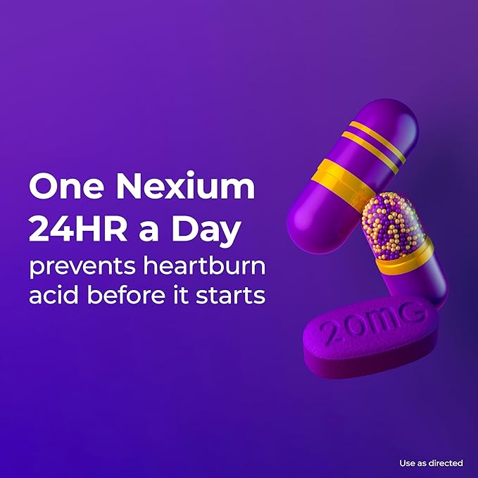 Nexium 24HR ClearMinis – Acid Reducer for Frequent Heartburn – Esomeprazole Magnesium – 42 Count Delayed-Release Capsules