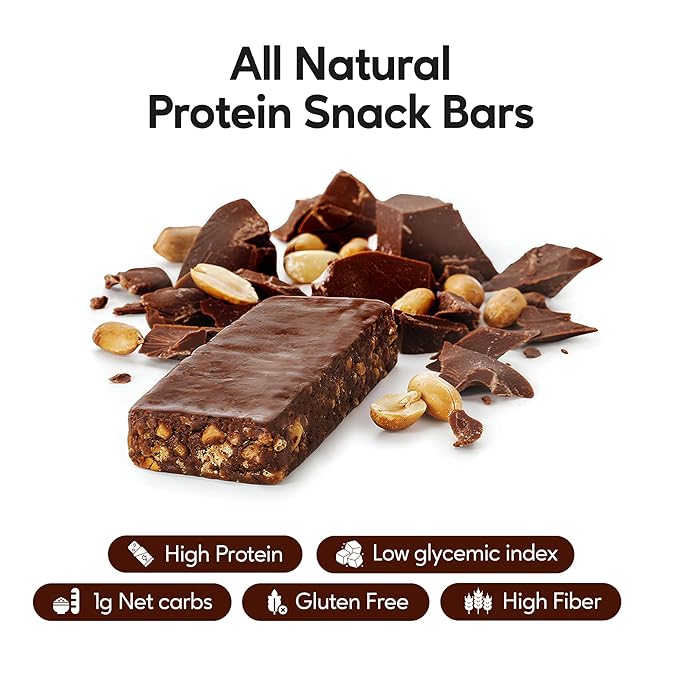 Extend Sugar Free Protein Bars – Diabetic Snack, High Protein & Fiber, Hunger Control, Low Carb, Keto Friendly, Variety Pack, 12 Count