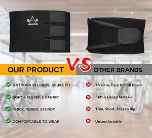 Waist Trimmer Belt, Sweat Band Stomach Wrap, Adjustable Waist Trainer for Men and Women, Workout Support