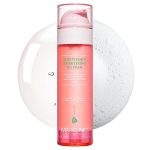 MAXCLINIC Rose Vitamin Oil to Foam Cleanser, All-in-One Korean Face Wash, Pore Minimizing Blackhead Remover, 115ml