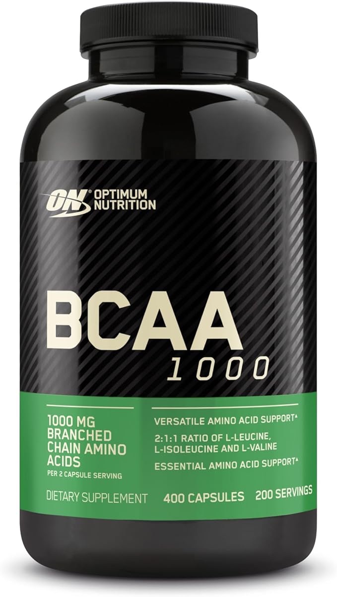 Optimum Nutrition Instantized BCAA Capsules – Keto Friendly, 1000mg, 400 Count, Branched Chain Essential Amino Acids