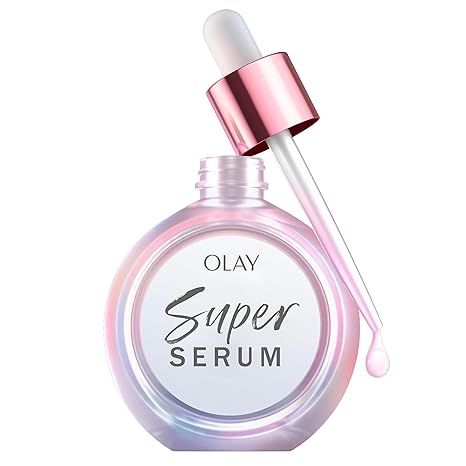Olay Super Serum, Niacinamide, Vitamin C & E, Collagen Peptide, AHA, 5-in-1 Brightening Hydrating Firming Anti-Aging Serum, 1oz