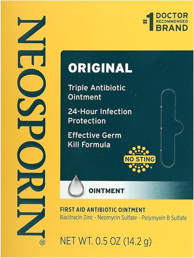 Neosporin Original Antibiotic Ointment – 0.5 oz – 24-Hour Infection Protection for Minor Cuts, Scrapes & Burns