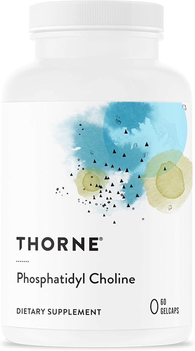 THORNE Phosphatidyl Choline – Liver & Cellular Support – Healthy Bile Flow, Cholesterol & Detox – Soy-Free, Non-GMO – 60 Gelcaps