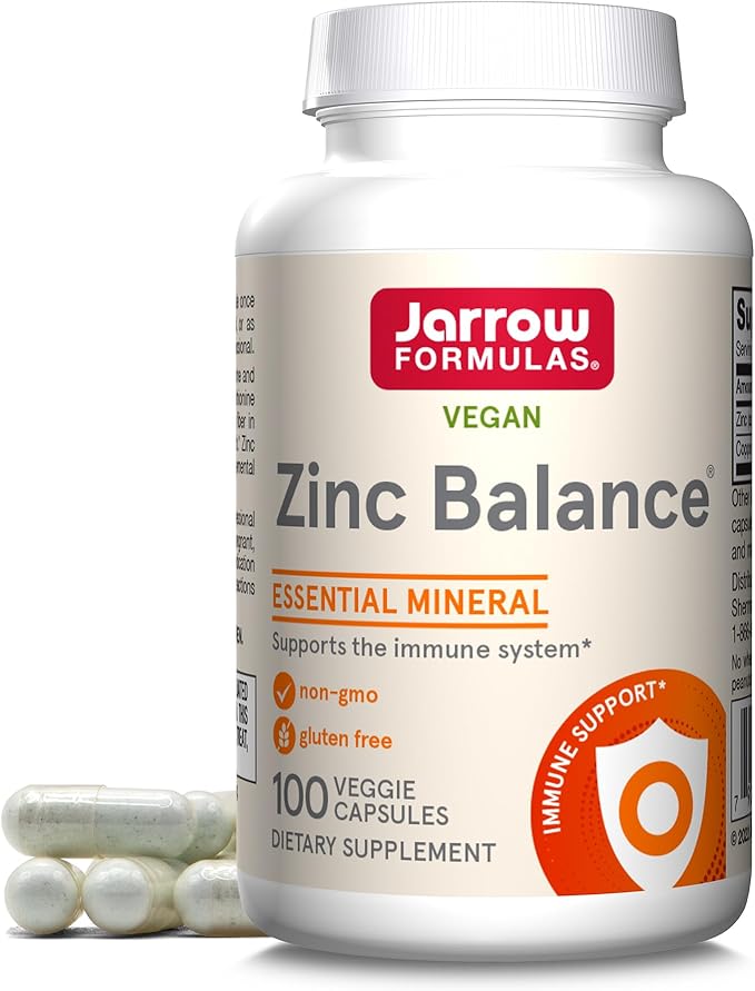 Jarrow Formulas Zinc Balance 15mg with Copper – Immune & Antioxidant Support – 100 Vegan Capsules