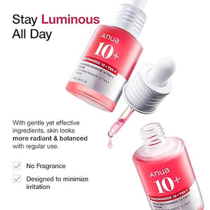 ANUA Niacinamide 10 + TXA 4 Serum, Hyaluronic Acid, Glass Skin Brightening Clarifying Korean Facial Serum, 30ml