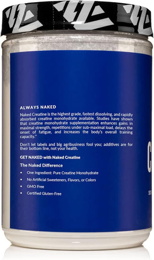 NAKED Pure Micronized Creatine Monohydrate – 1,000g Bulk, 200 Servings, Vegan & Non-GMO