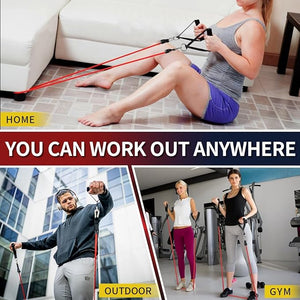 WHATAFIT Resistance Bands Set with Handles, Exercise Bands for Men & Women, Home Gym Strength Training