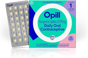 Opill Daily Progestin-Only Birth Control – 28 Ct – OTC, Estrogen-Free, FDA-Approved Contraceptive Pill