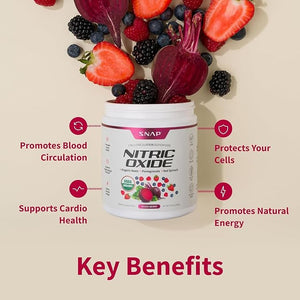 Snap Supplements Organic Beet Root Powder – Nitric Oxide Support with Pomegranate, B Vitamins & Red Spinach, Mixed Berry, 30 Servings